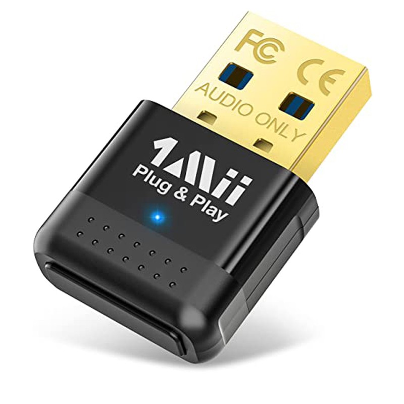 Adaptor Bluetooth 5.0, transmitator casti earbud, dongle audio pentru PC PS4, PS5, negru - imagine 8